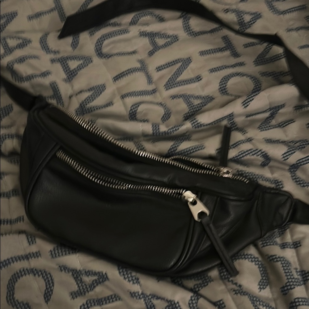 Claire's Black Belt Bag with Sleek Design